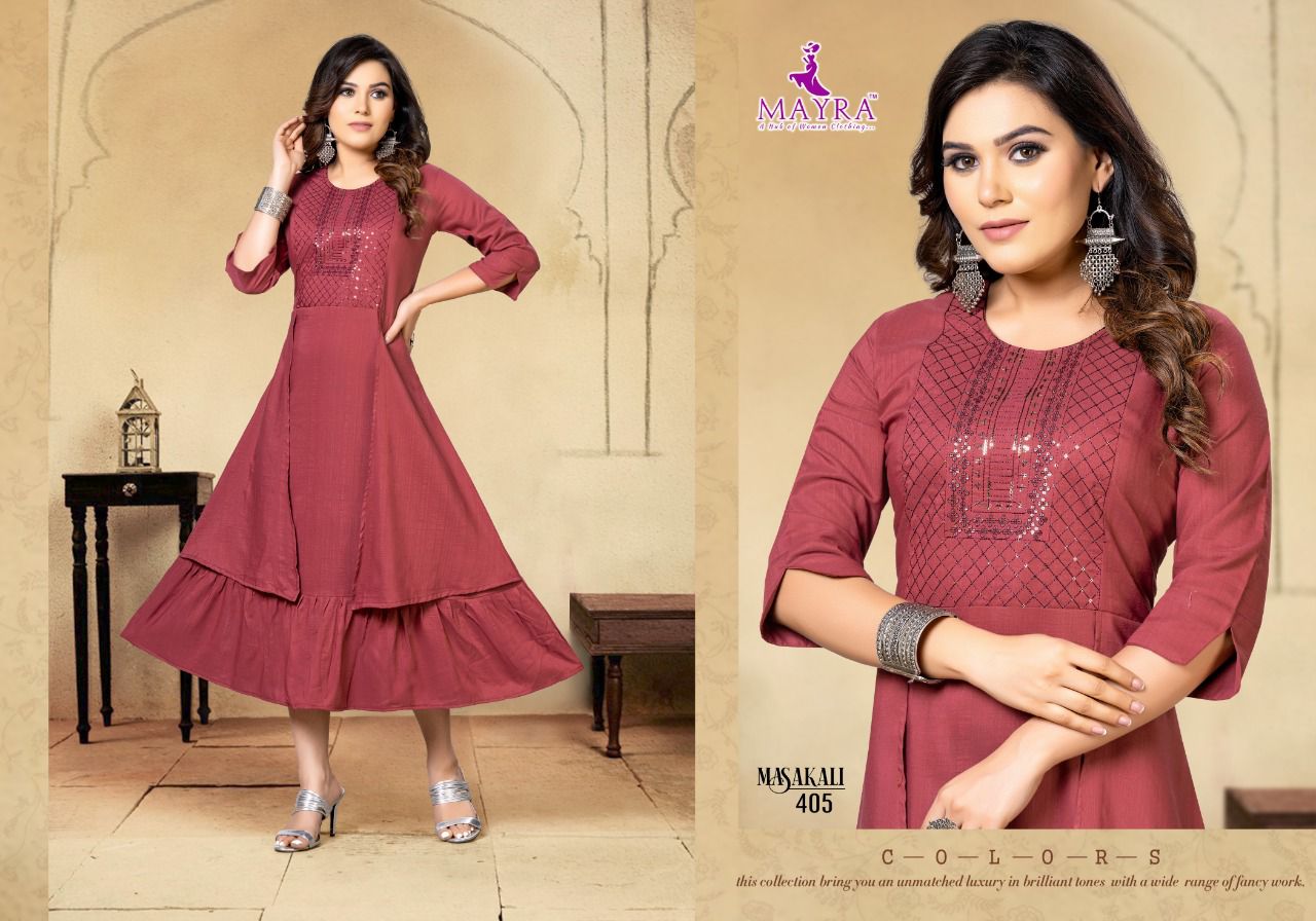 Mayra  Masakali New Designer Ethnic Wear Dancy Anarkali Kurti Collection